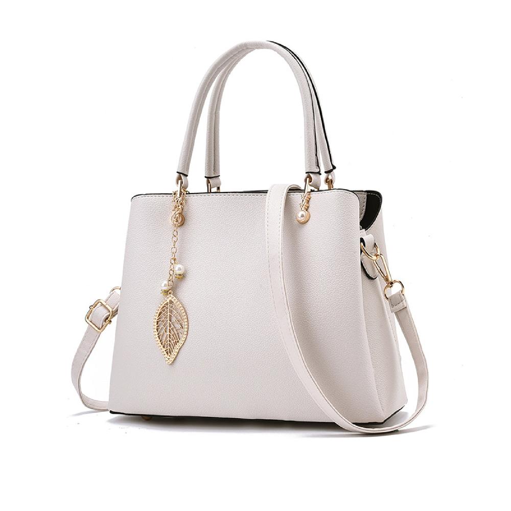 nicole & doris PU Leather Shoulder Bag Crossbody Bag Hand Bags with Triple Compartment