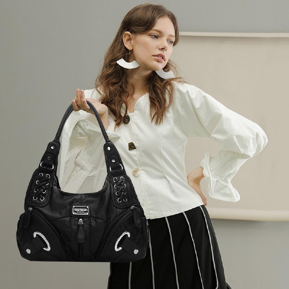 Nicole & Doris PU Soft Leather Large Capacity Tote Bag