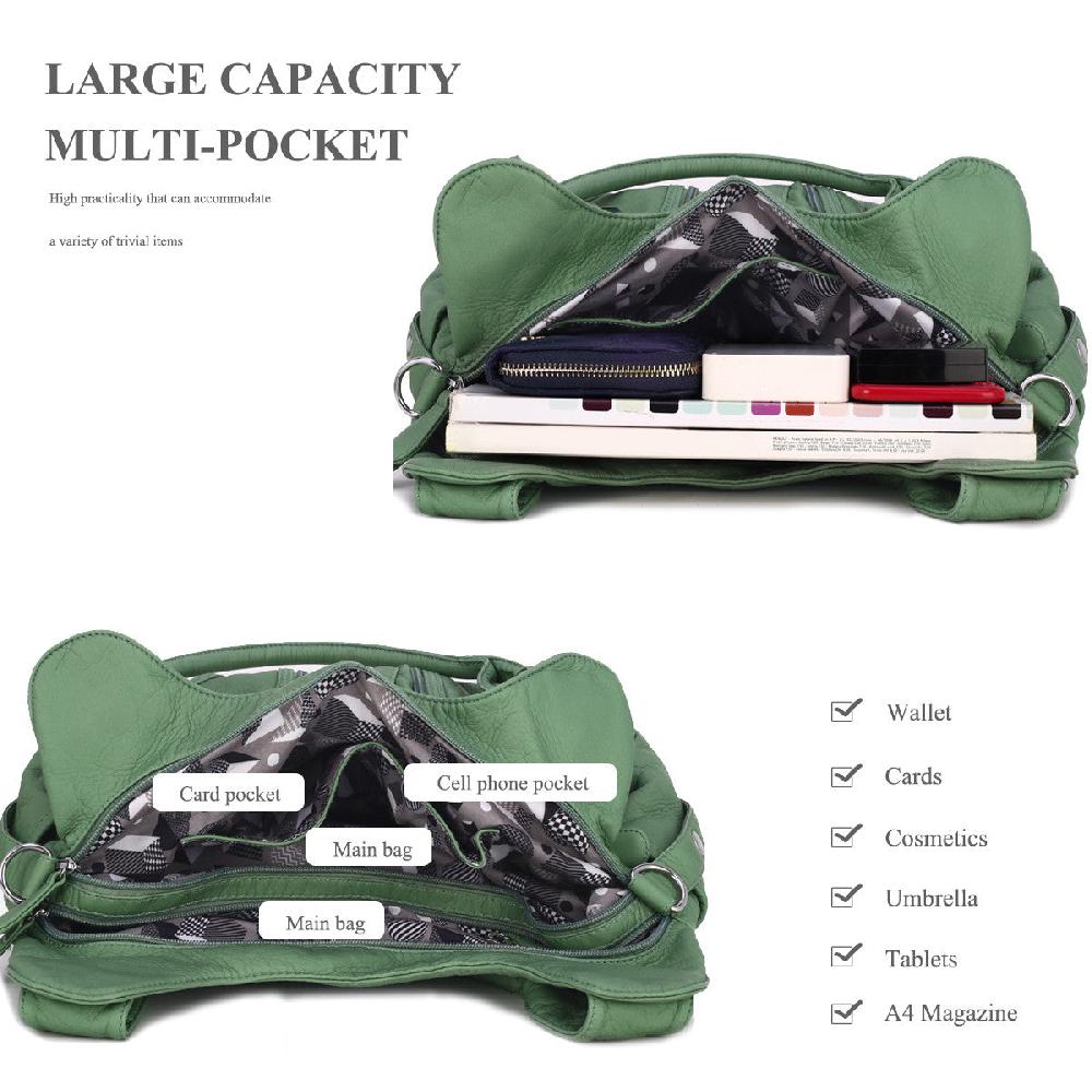 Nicole & Doris PU Soft Leather Large Capacity Tote Bag