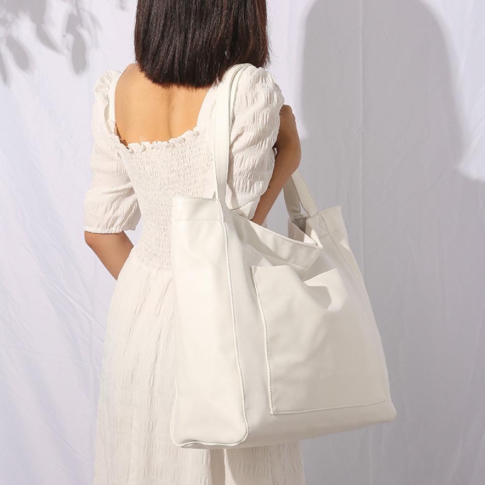 Nicole & Doris Shopping Bag Soft Leather Travel Tote Bag