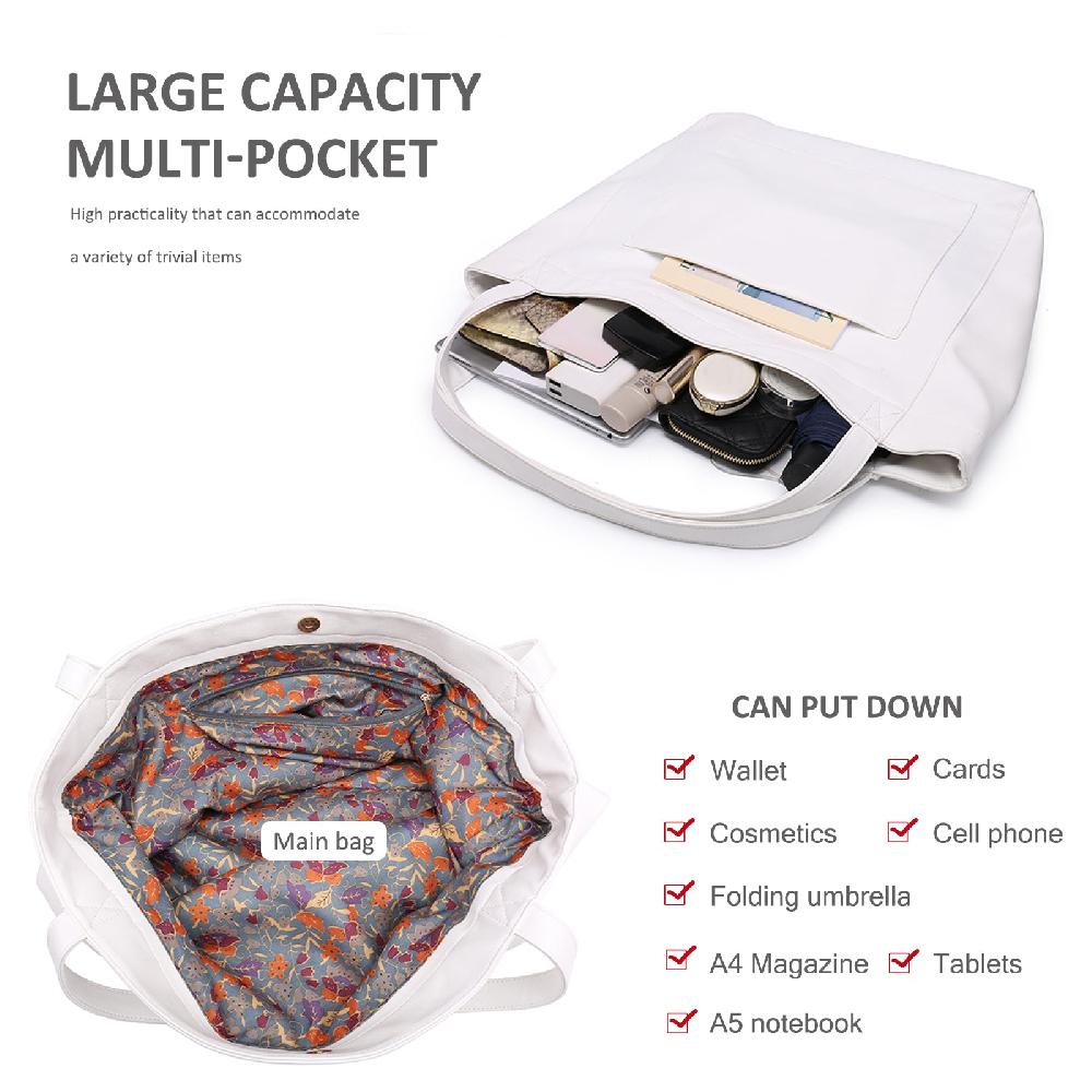 Nicole & Doris Shopping Bag Soft Leather Travel Tote Bag