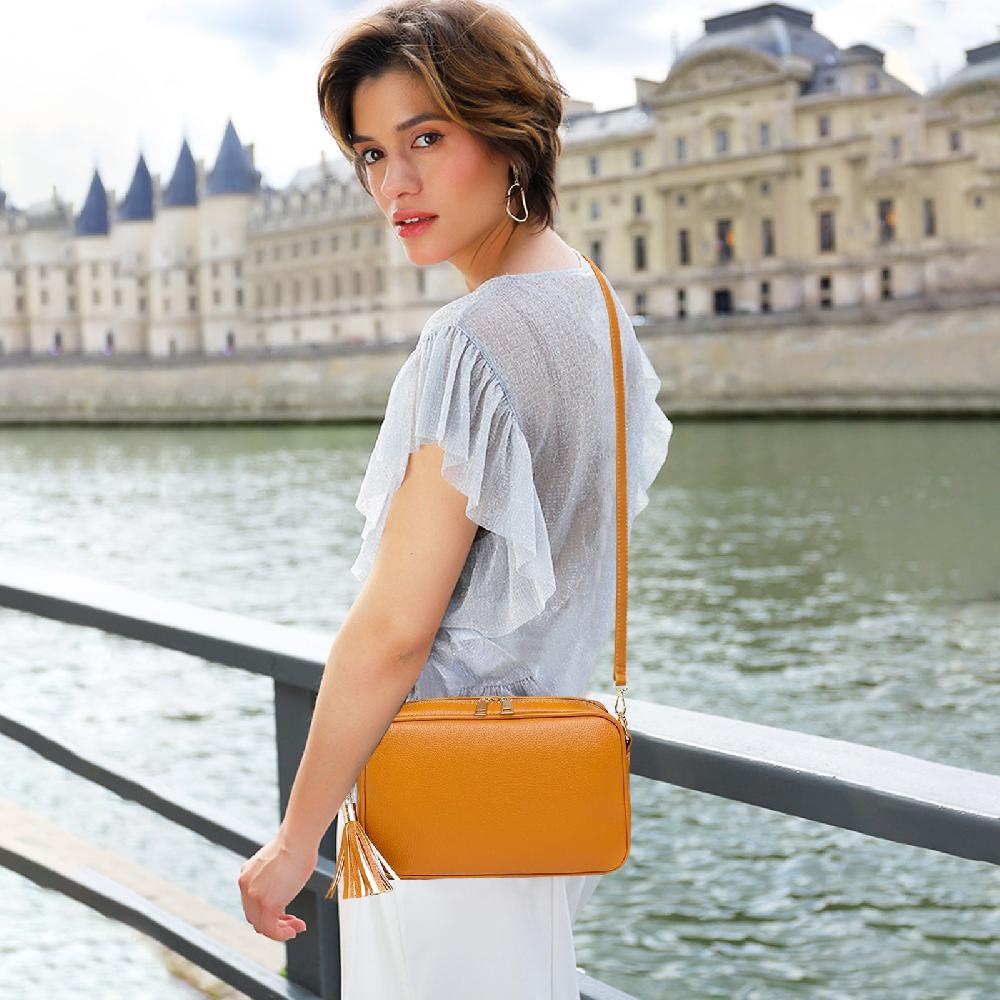 Nicole & Doris Simple Shoulder Bag PU Leather Satchel Bag Over Shoulder Bag