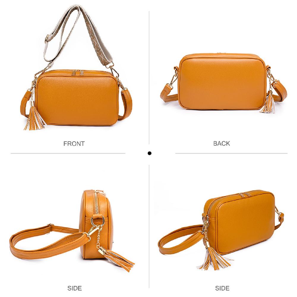 Nicole & Doris Simple Shoulder Bag PU Leather Satchel Bag Over Shoulder Bag