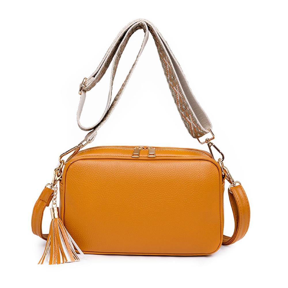 nicole & doris Simple Shoulder Bag PU Leather Satchel Bag Over Shoulder Bag