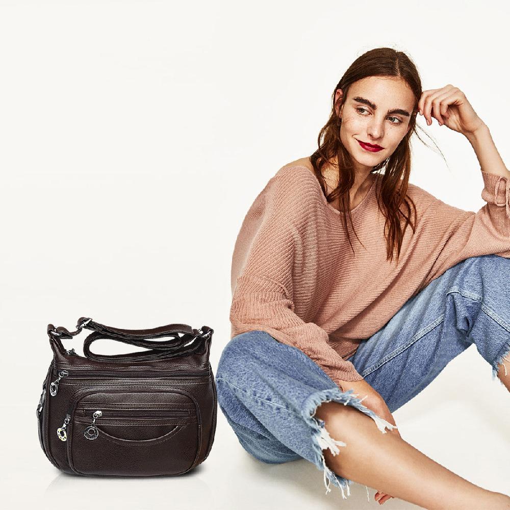 Nicole & Doris Single Colour Multi Pockets Messenger Bag