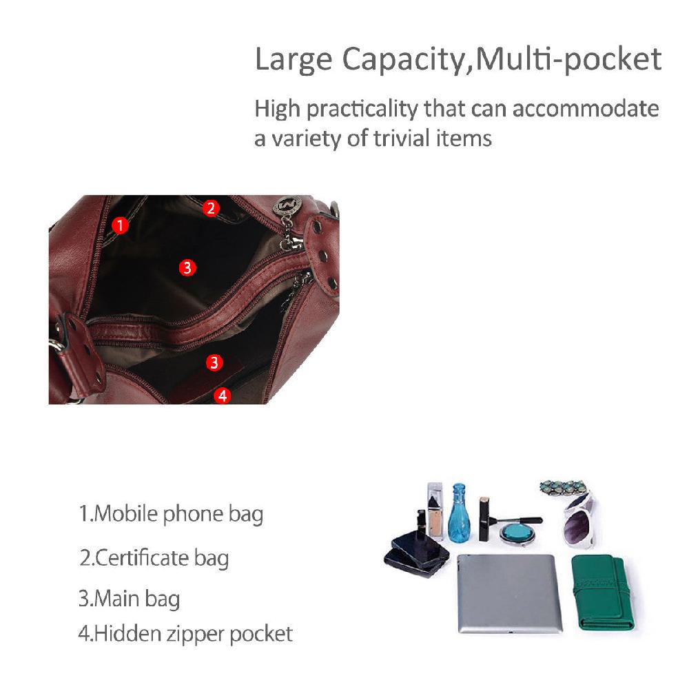 Nicole & Doris Single Colour Two Zips Front Messenger Bag