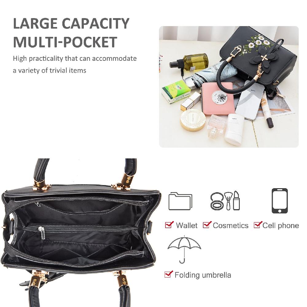 Nicole & Doris Small Handbags With Embroidery Flowers