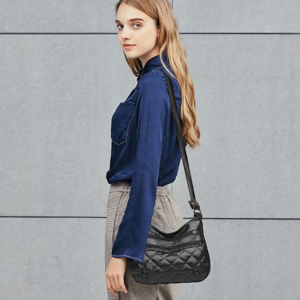 Nicole & Doris Soft Leather Casual Shoulder Bag Vintage Messenger Bag