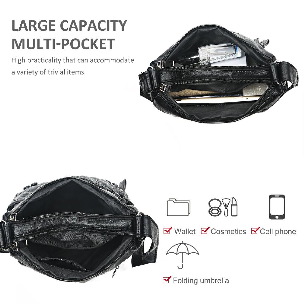 Nicole & Doris Soft Leather Casual Shoulder Bag Vintage Messenger Bag