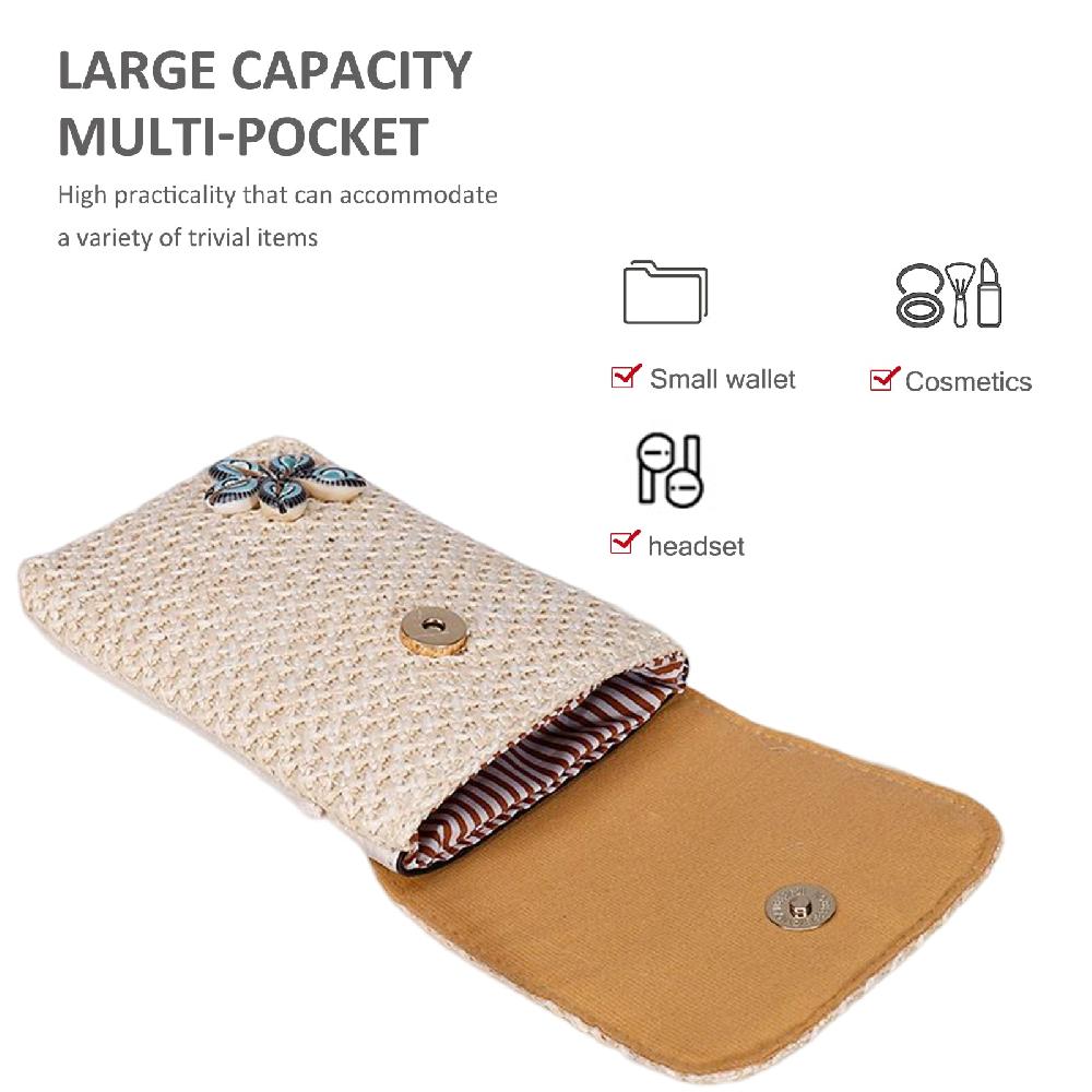 Nicole & Doris Straw Bags For Women Crossbody Small Phone Bags