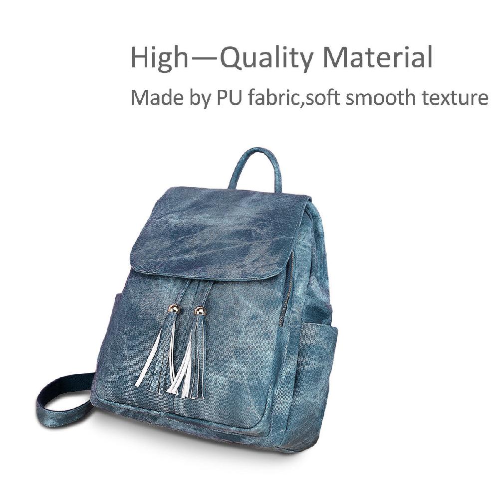 Nicole & Doris Tassel Decor Canvas Backpack With A Purse