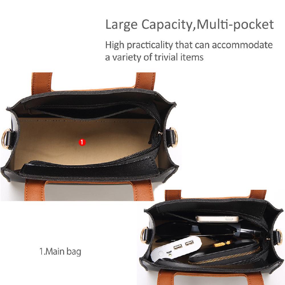 Nicole & Doris Three Colours Pom Pom Decor Messenger Bag