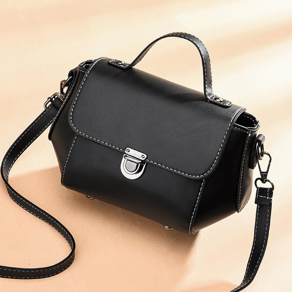 Nicole & Doris Trapezoid Diagonal Bag With Lock Closure