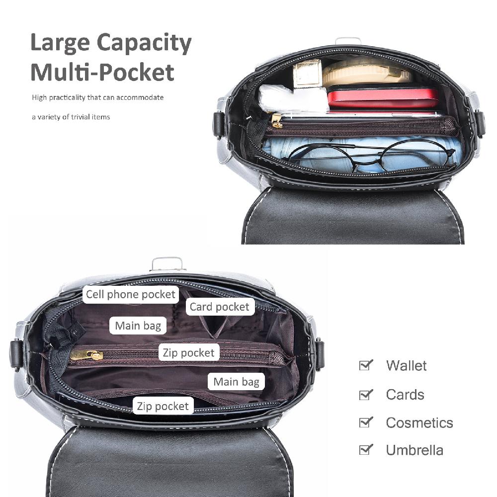 Nicole & Doris Trapezoid Diagonal Bag With Lock Closure