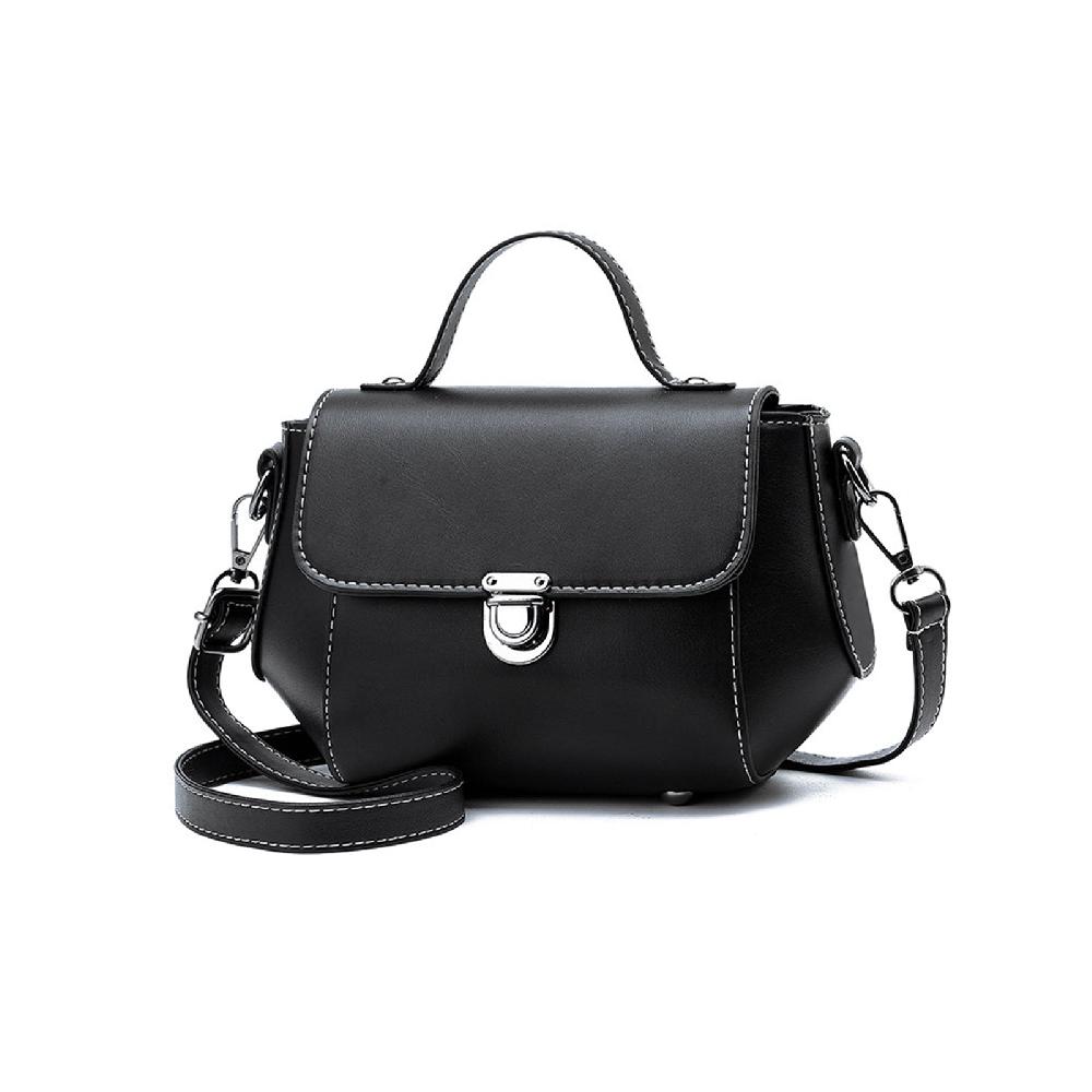 nicole & doris Trapezoid Diagonal Bag with Lock Closure
