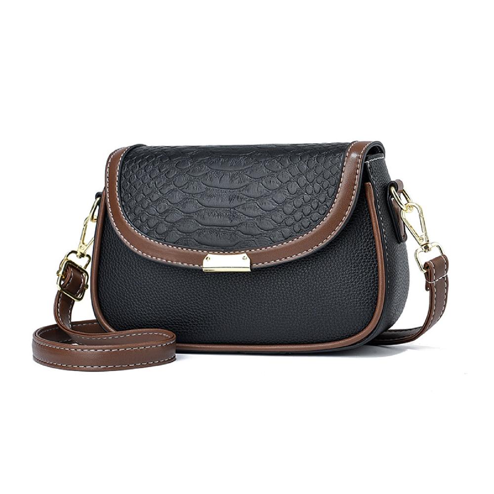 nicole & doris Vintage Satchel Bag PU Leather Saddle Bag