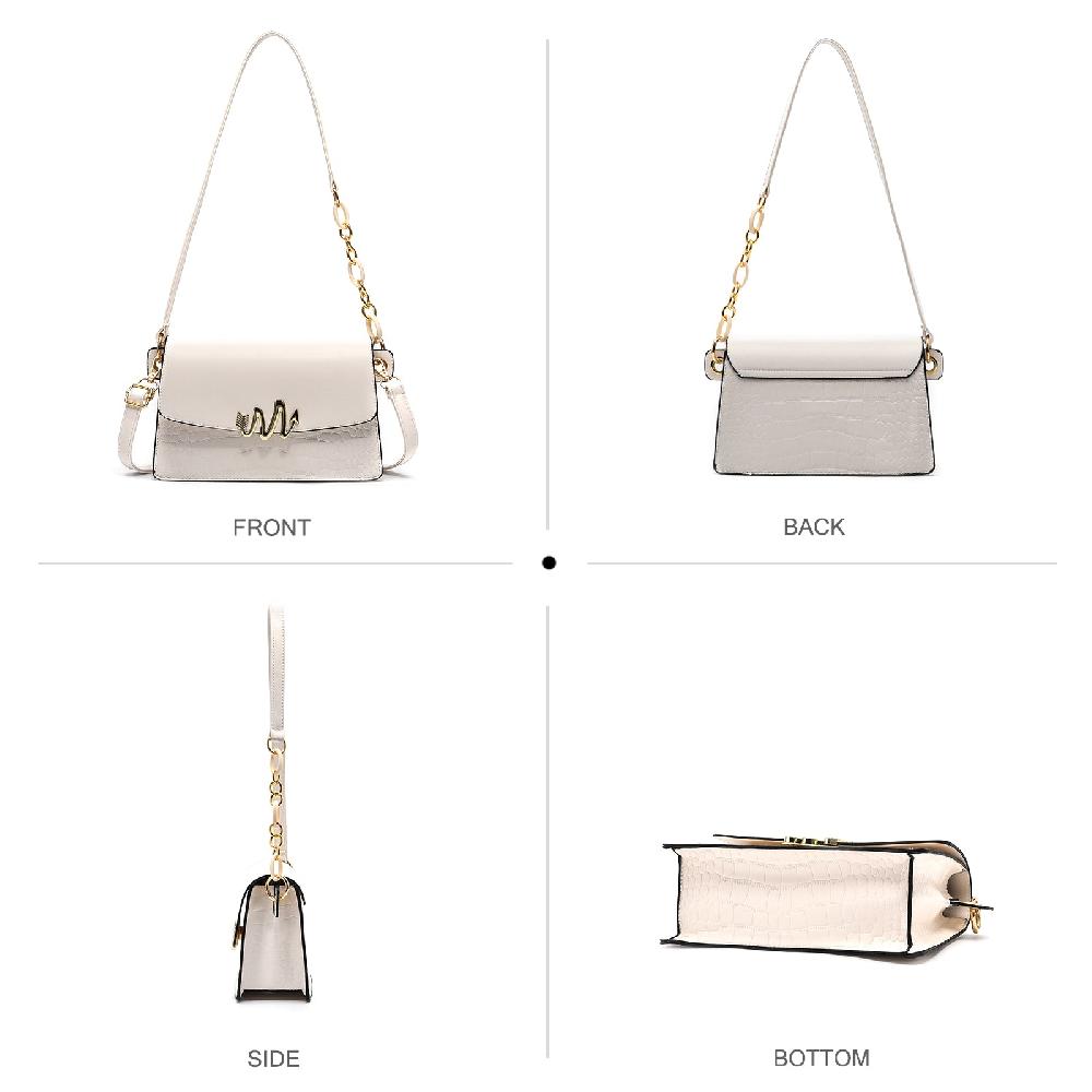 Nicole & Doris With Chain Underarm Bag Crocodile Messenger Bag