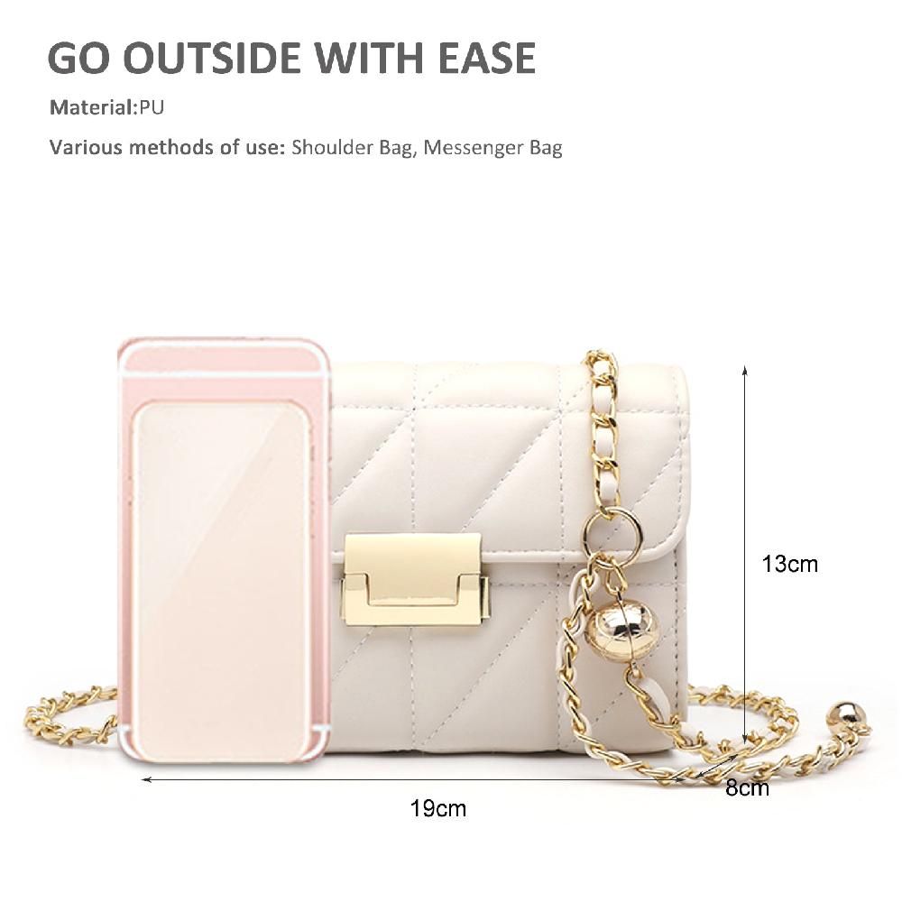 Nicole & Doris Women Satchel Handbag PU Leather Purse Bag With Gold Chain Strap