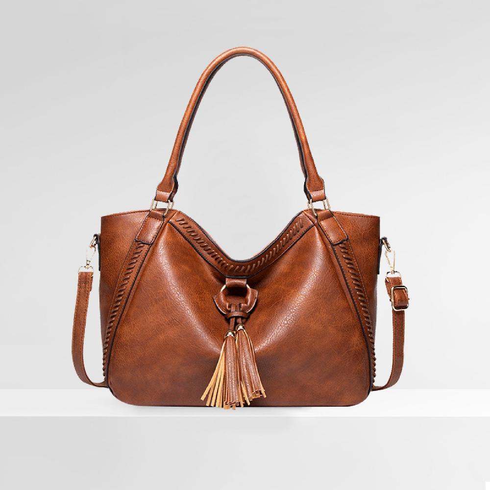 Nicole & Doris Women Soft Tassel Decor Vintage Handbag