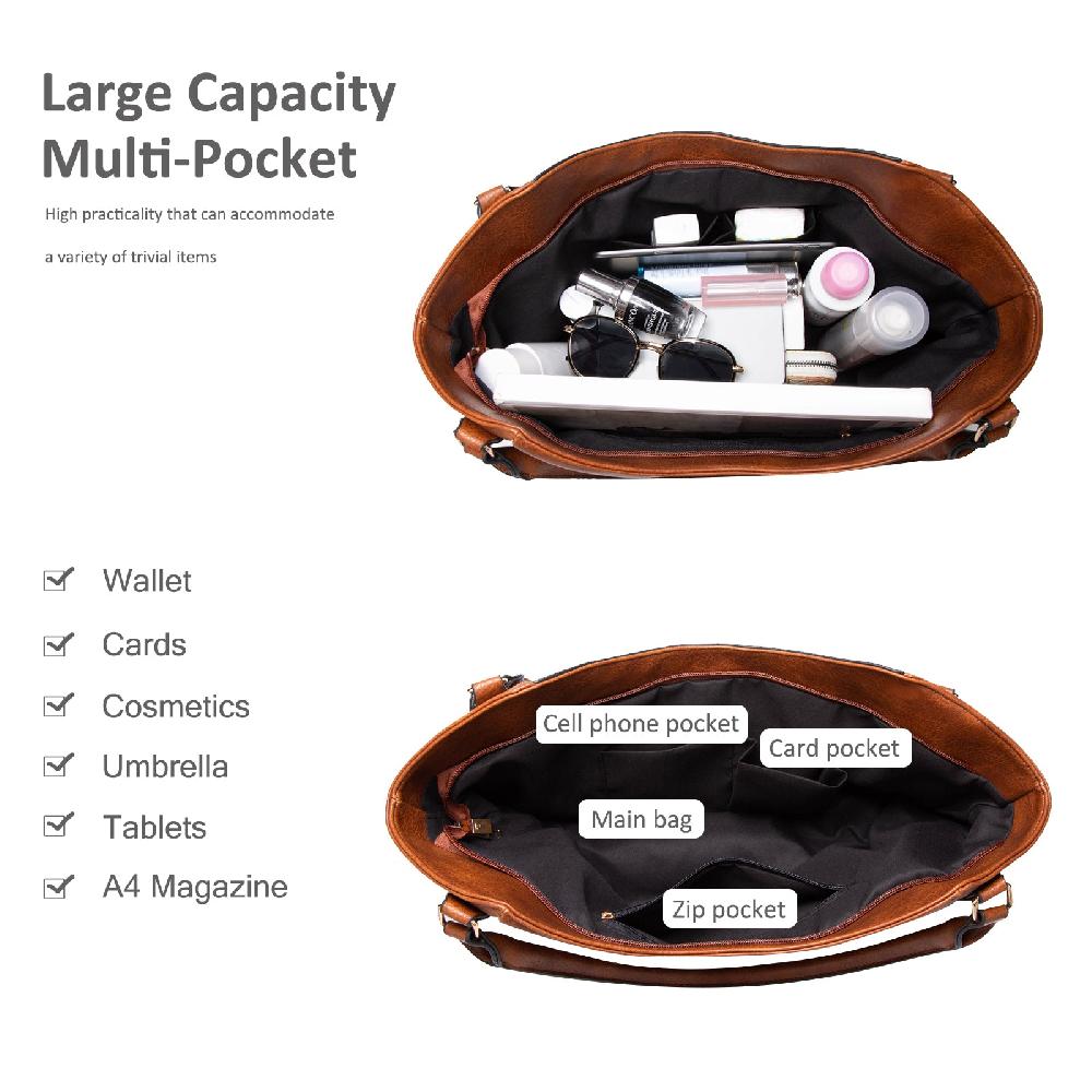 Nicole & Doris Women Soft Tassel Decor Vintage Handbag