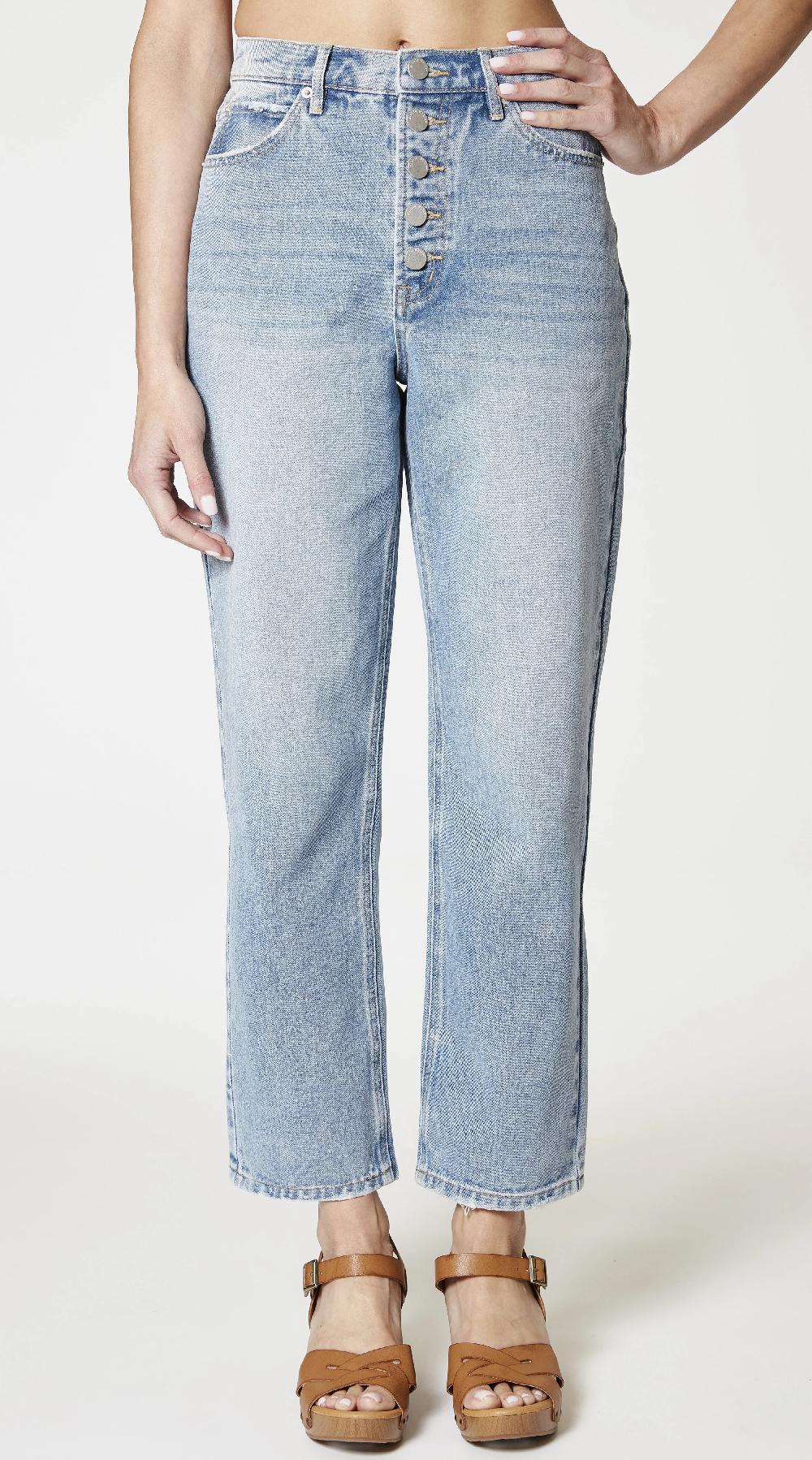 nicole miller '90s High Waist Button Fly Loose Jeans