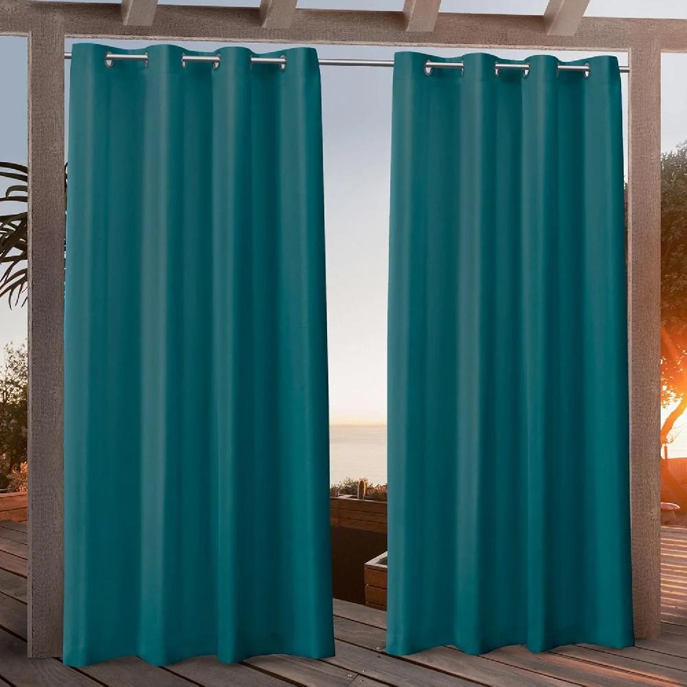 nicole miller Canvas Indoor/Outdoor Grommet Top Curtain