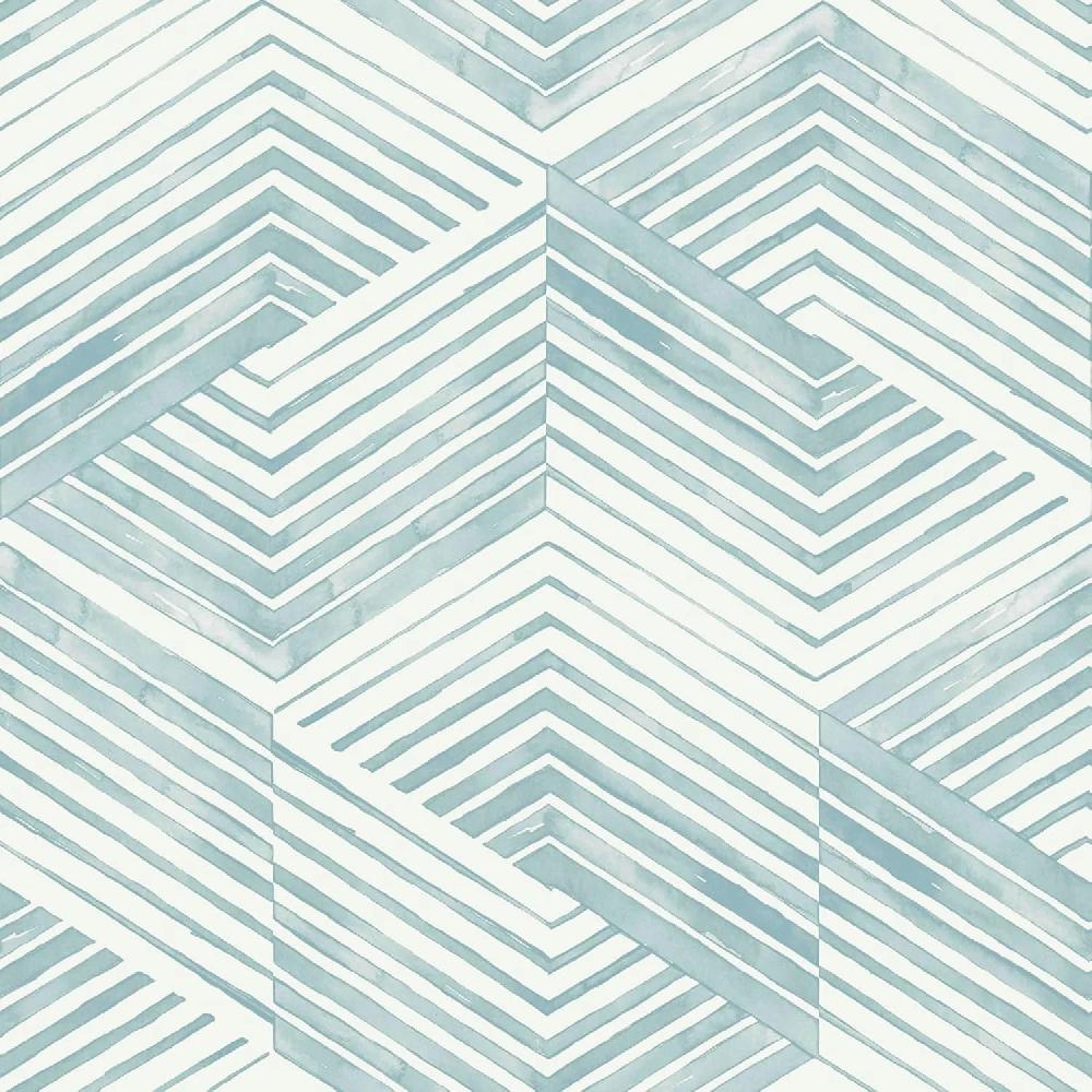nicole miller Geo Movement Chambray Peel & Stick Wallpaper
