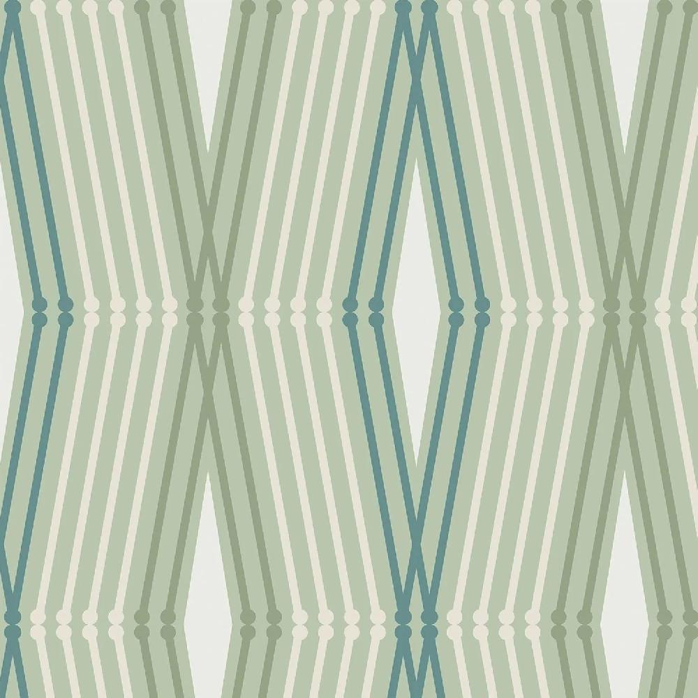 nicole miller Hard Edge Ogee Sage Peel & Stick Wallpaper