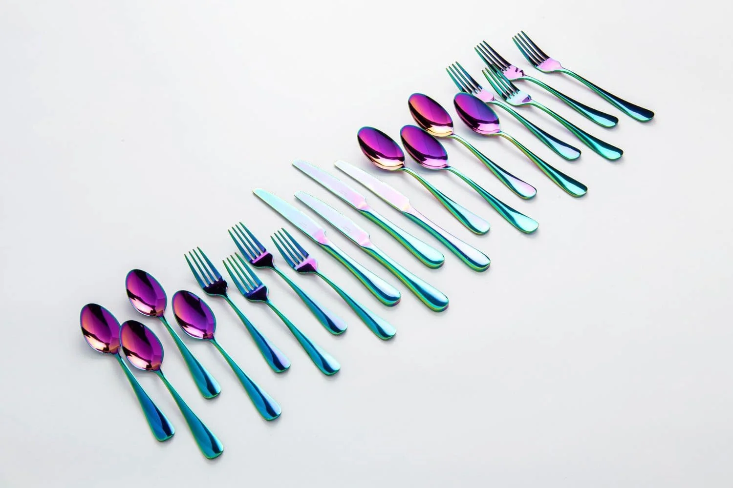 nicole miller 20-Piece Rainbow Flatware Set