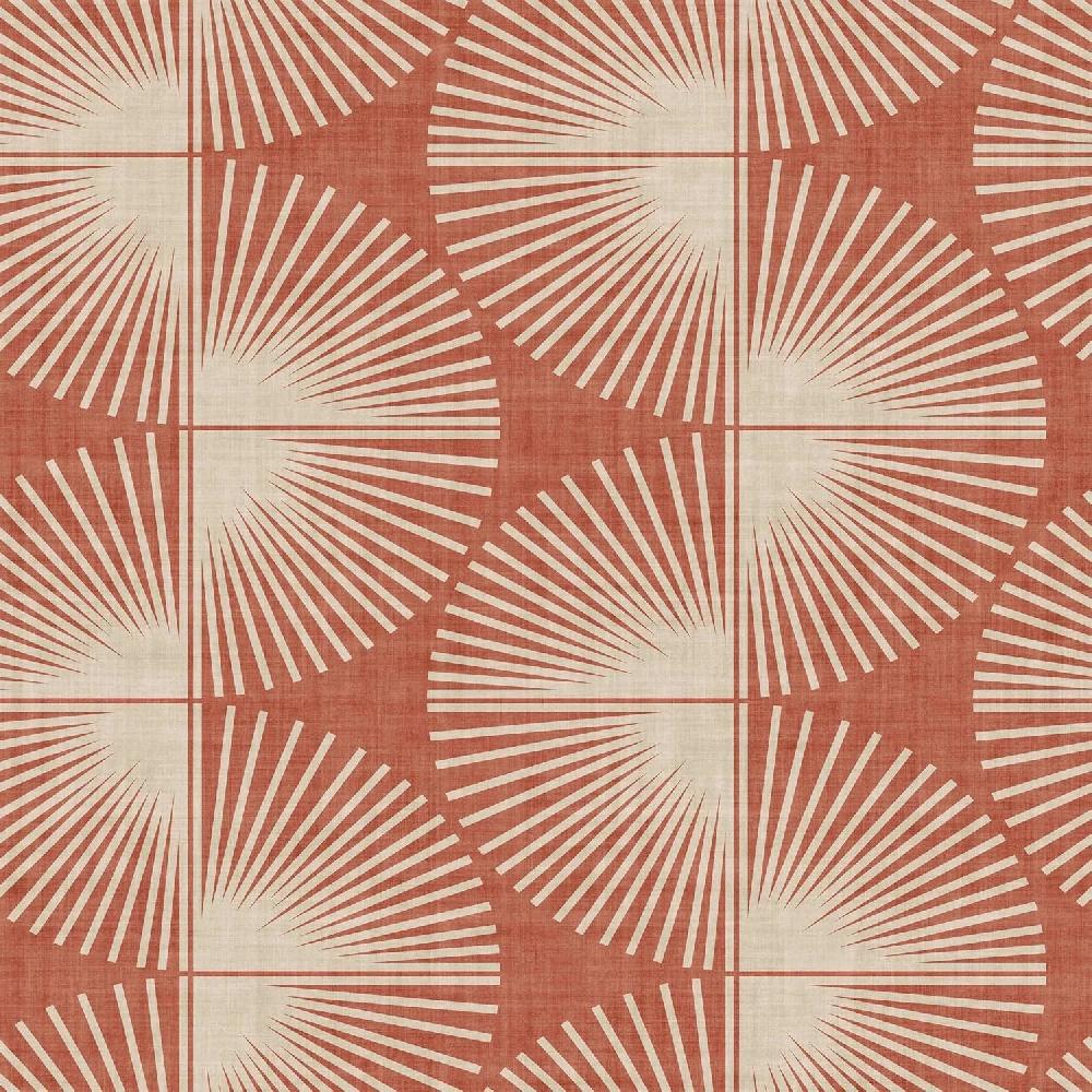 nicole miller Fluted Geo Clay Peel & Stick Wallpaper