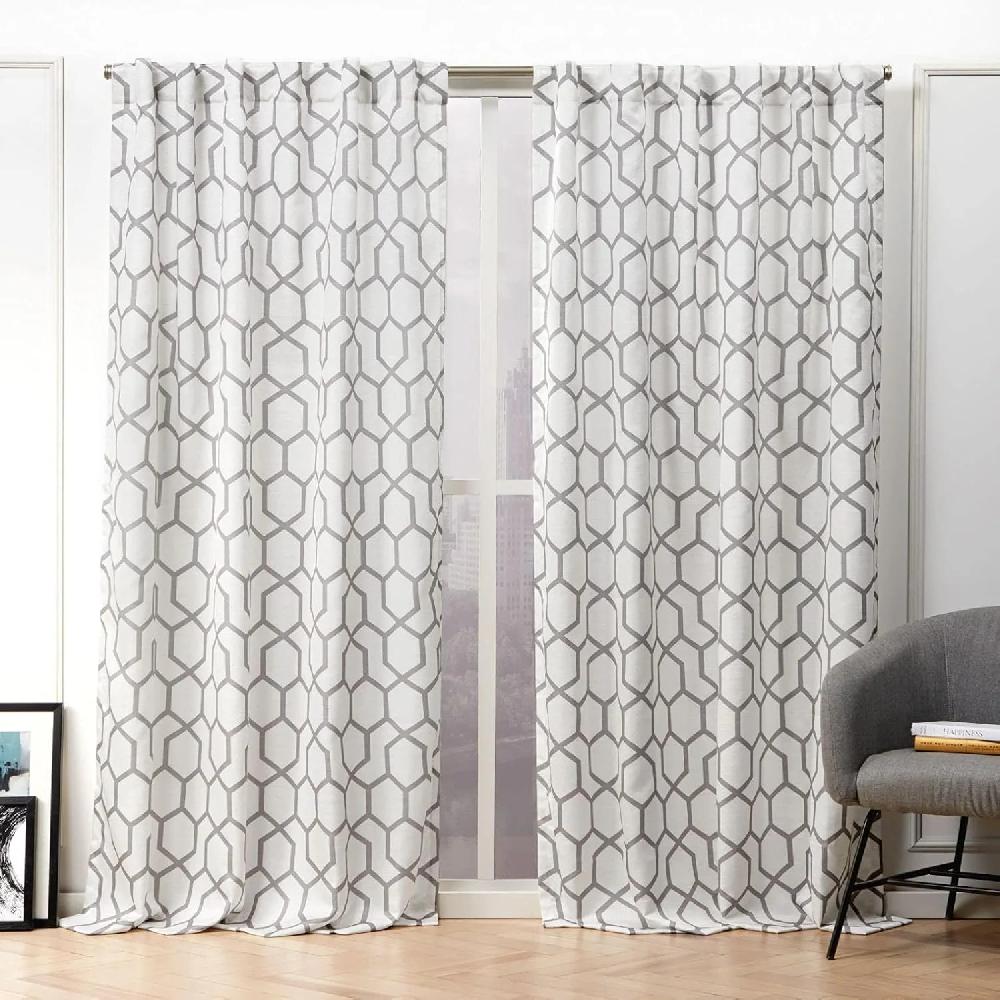 nicole miller Hexa Geometric Print Curtain