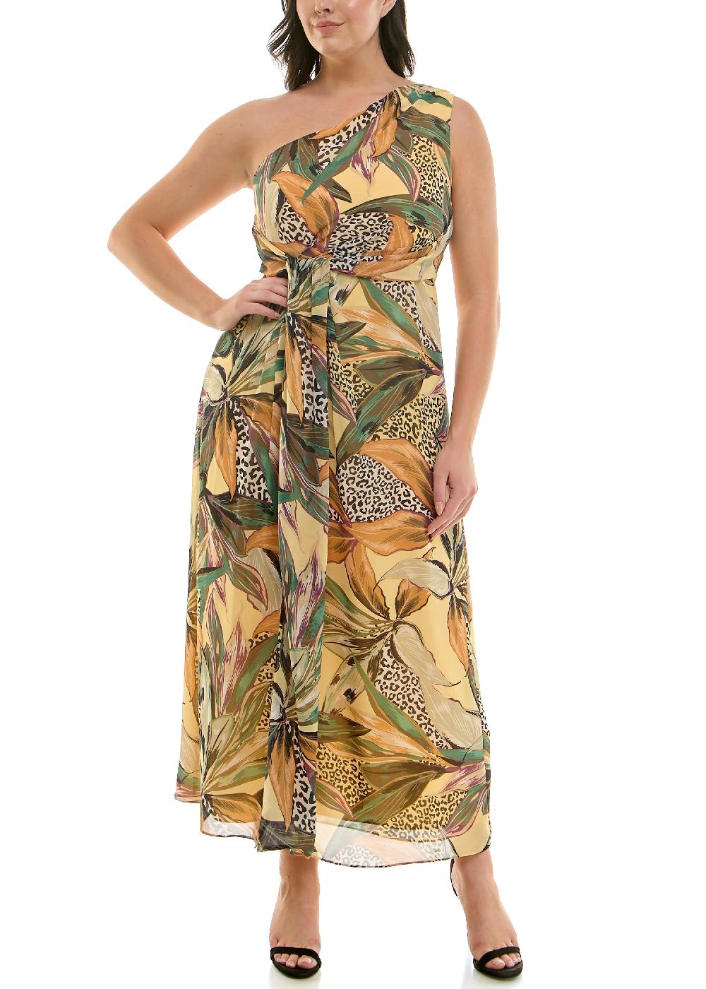 nicole miller One Shoulder Maxi Dress