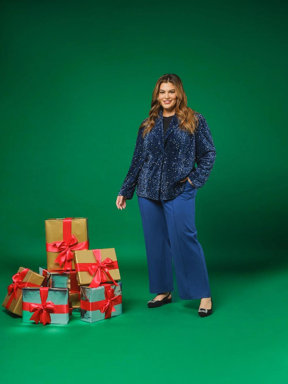 nicole miller Sequin Velvet Blazer