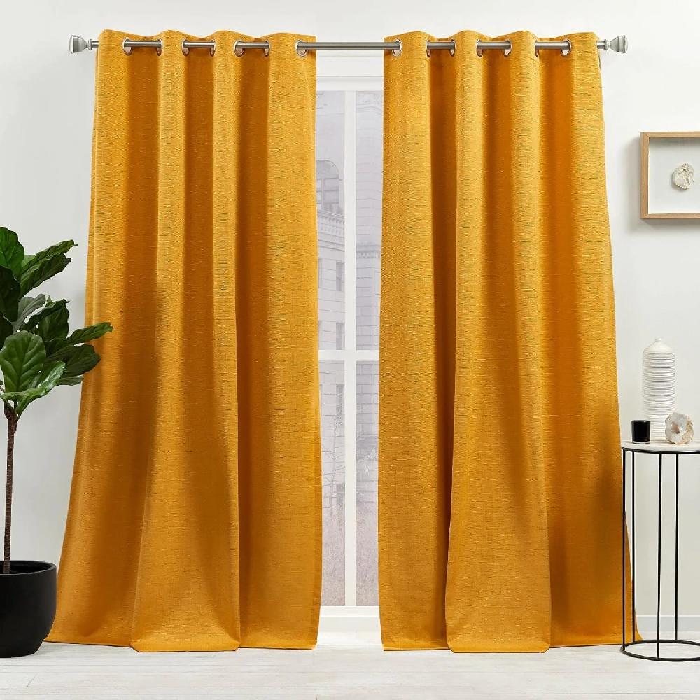 nicole miller Peterson Cotton Blend Tuxedo Tab Top Light Filtering Curtain