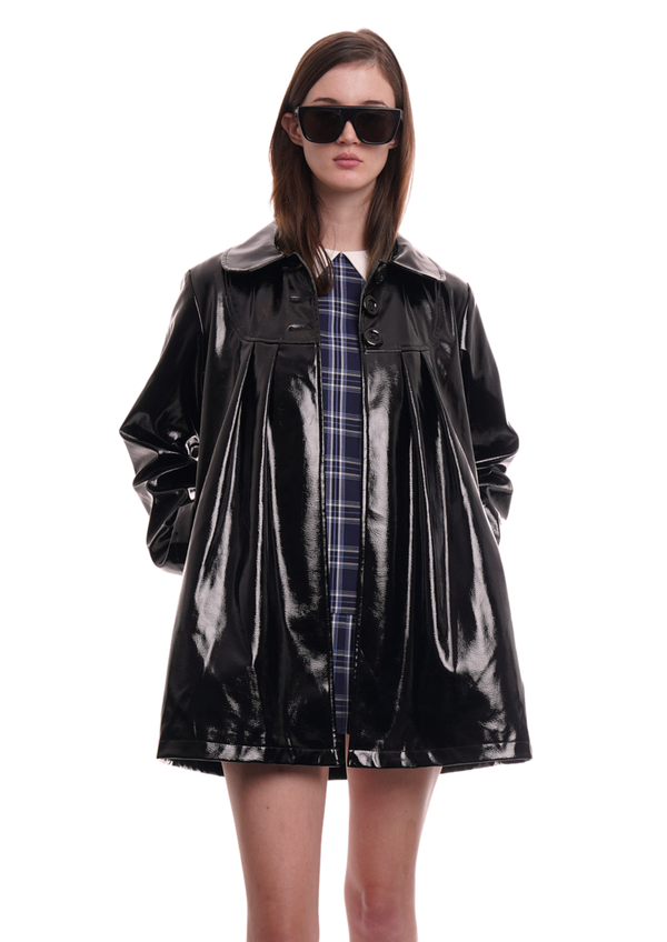 Niihai AFTER DARK COAT IN BLACK GLOSS