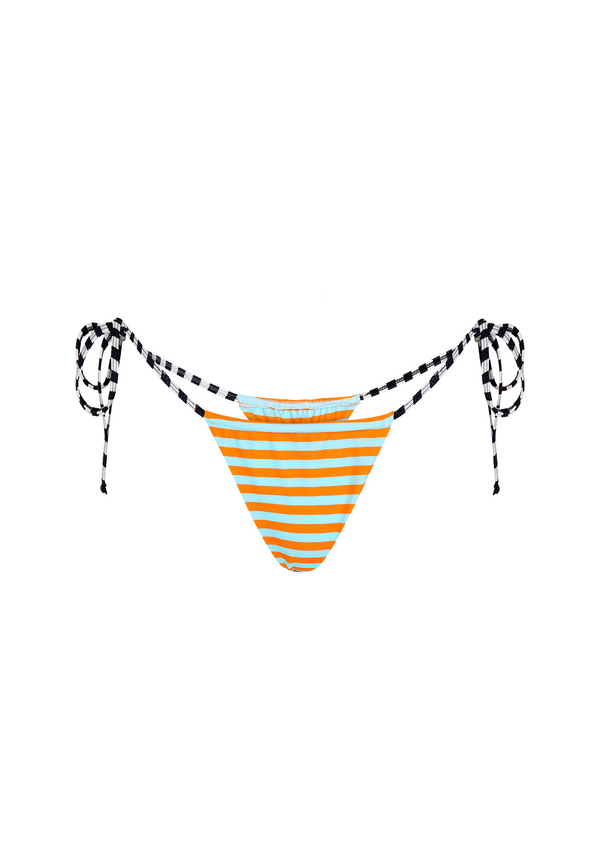 niihai ALL STARS BIKINI THONG IN TURQUOISE & ORANGE