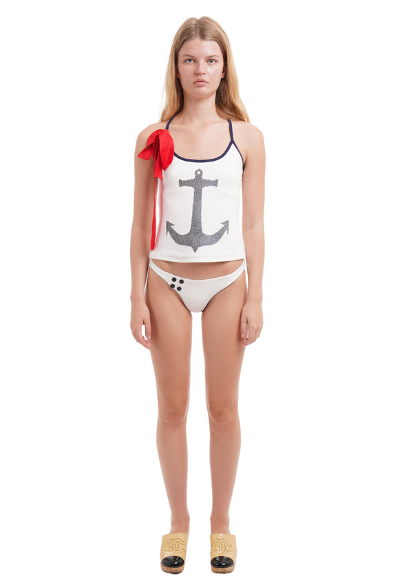 Niihai ANCHOR VEST IN WHITE