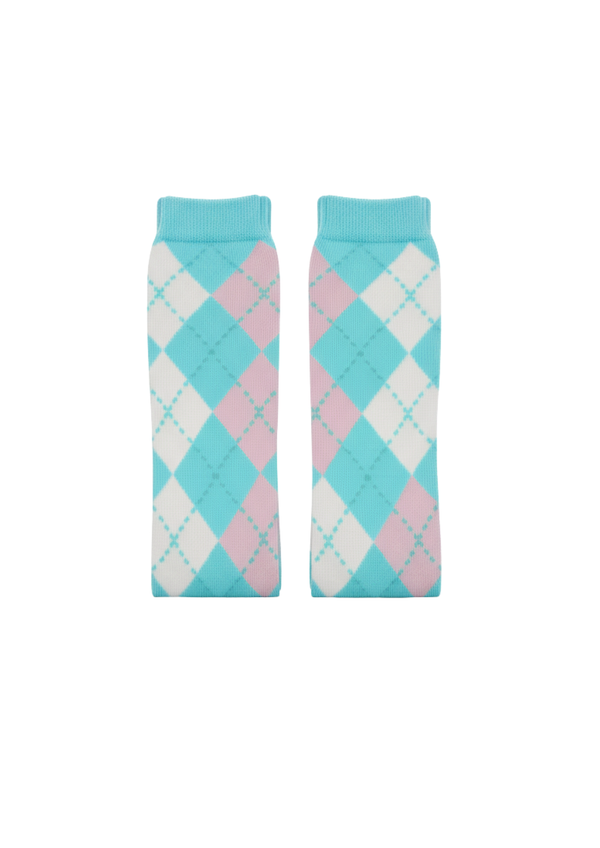 Niihai ARGYLE SOCKS IN BLUE & PINK