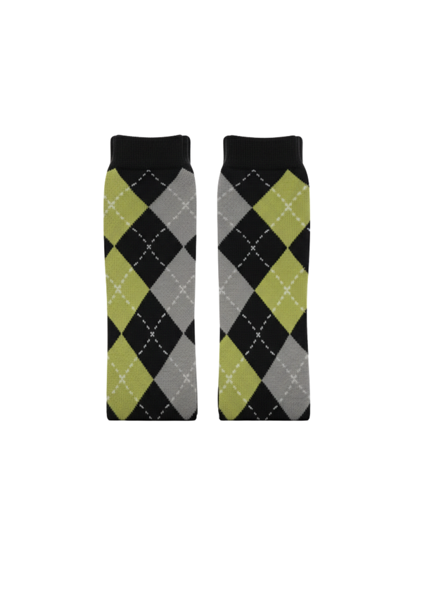 Niihai ARGYLE SOCKS IN GREY & LIME