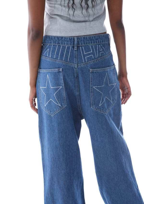 niihai BAGGY JEANS IN BLUE DENIM