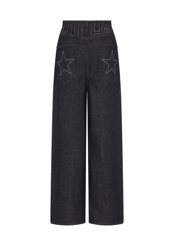 niihai BAGGY JEANS IN DARK GREY