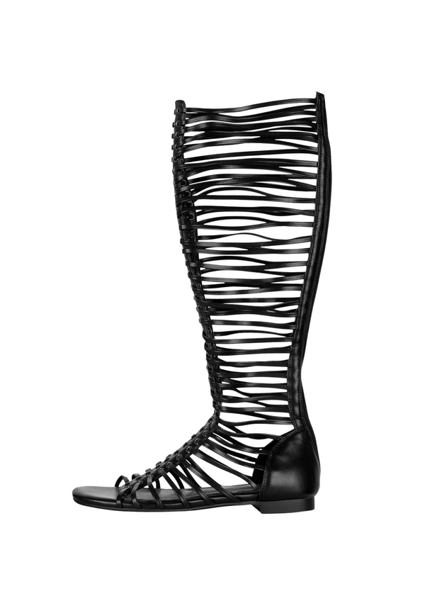 niihai CAGED SANDALS IN BLACK