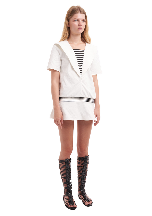 Niihai CAPTAIN DRESS IN WHITE