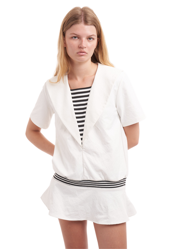 niihai CAPTAIN DRESS IN WHITE
