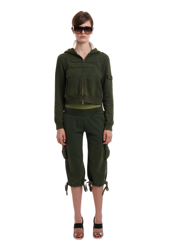 Niihai COMBAT HOODIE IN MILITARY GREEN
