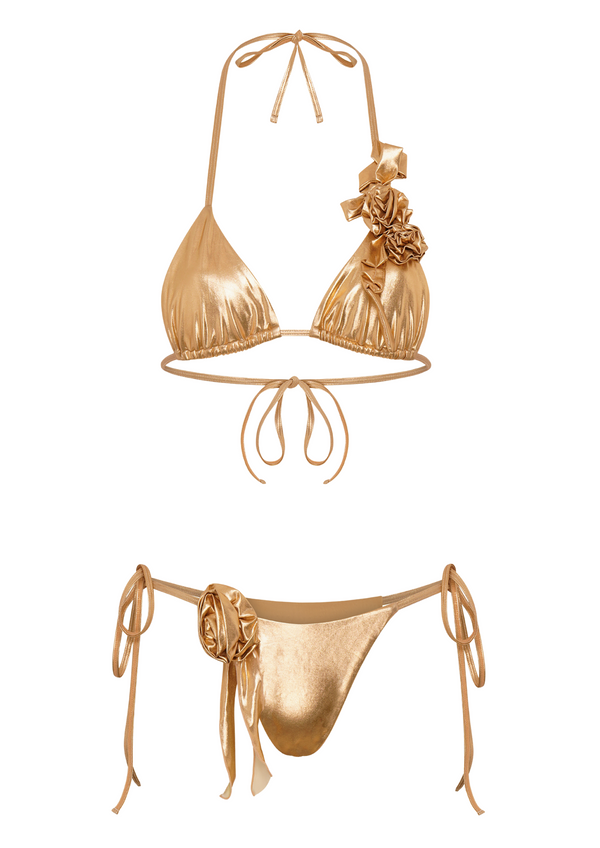 niihai FLEUR BIKINI IN GOLD