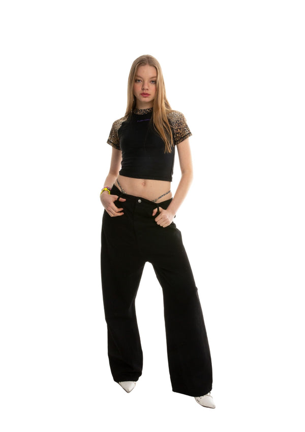 niihai LEOPARD PRINT RASH VEST