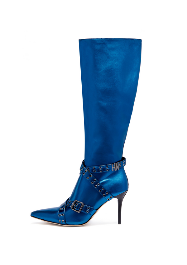niihai Nii HAi BOOTS IN METALLIC BLUE