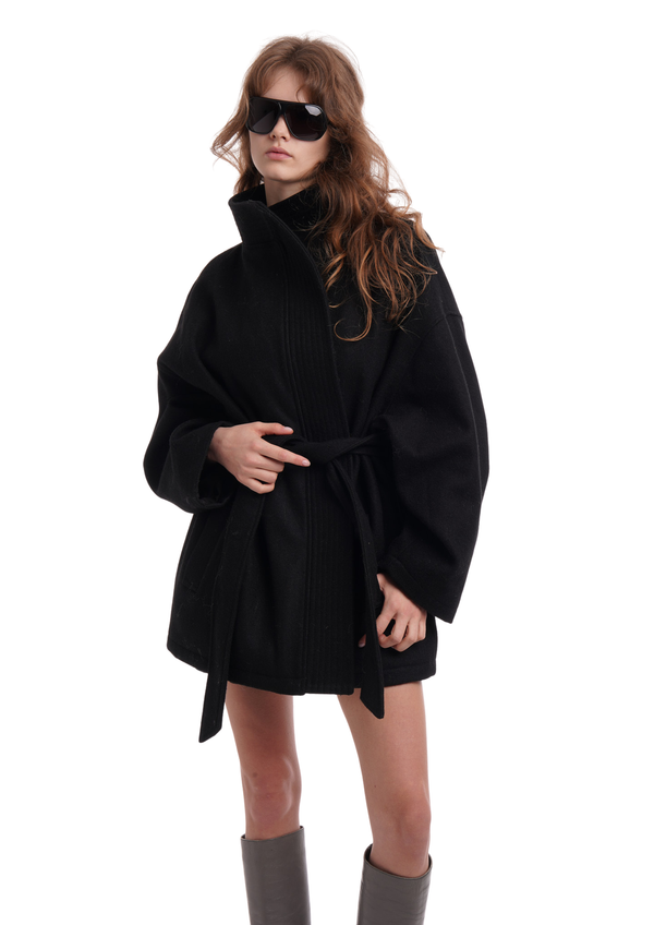 niihai ROSIE COAT IN BLACK