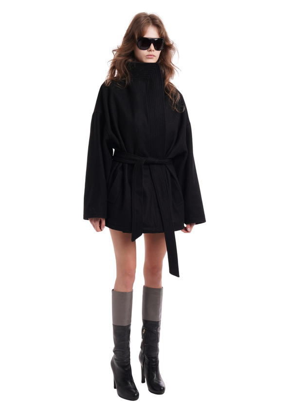 niihai ROSIE COAT IN BLACK